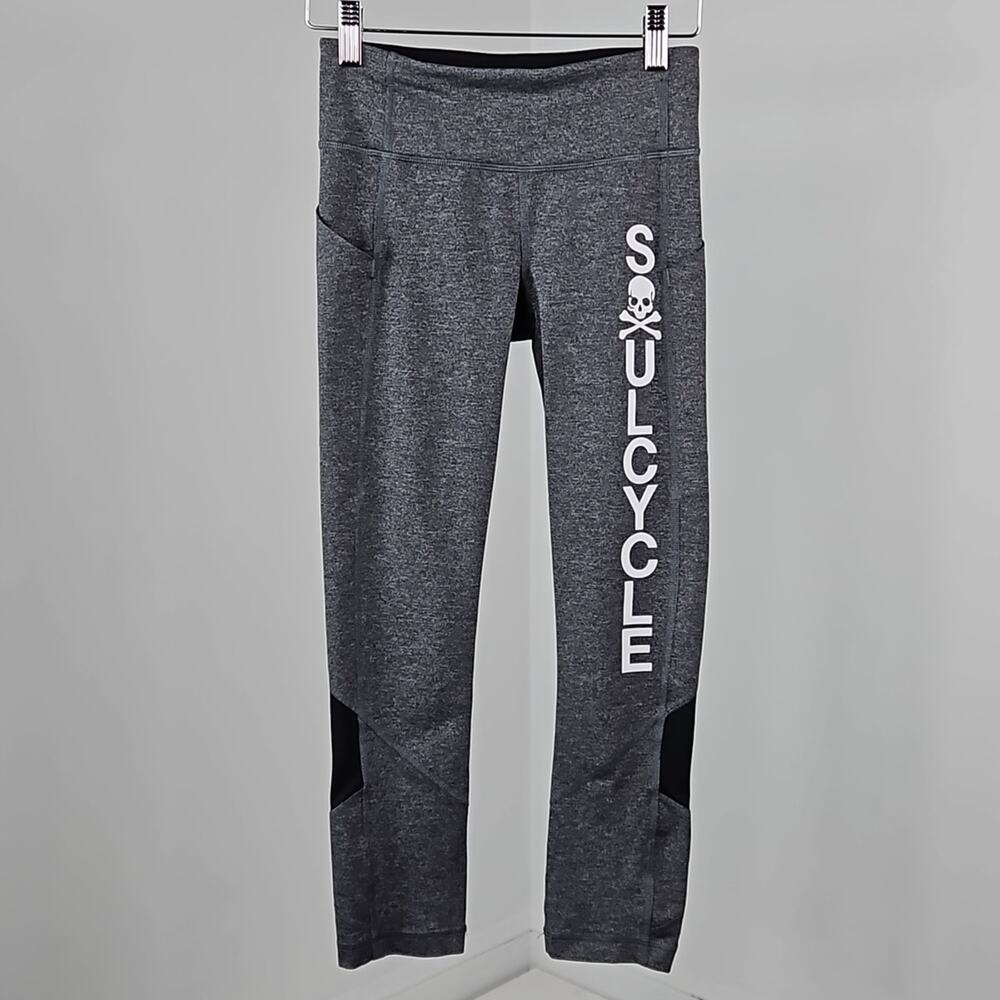 Lululemon x SoulCycle‎ Pace Rival Gray Cropped Leggings | Women's 2